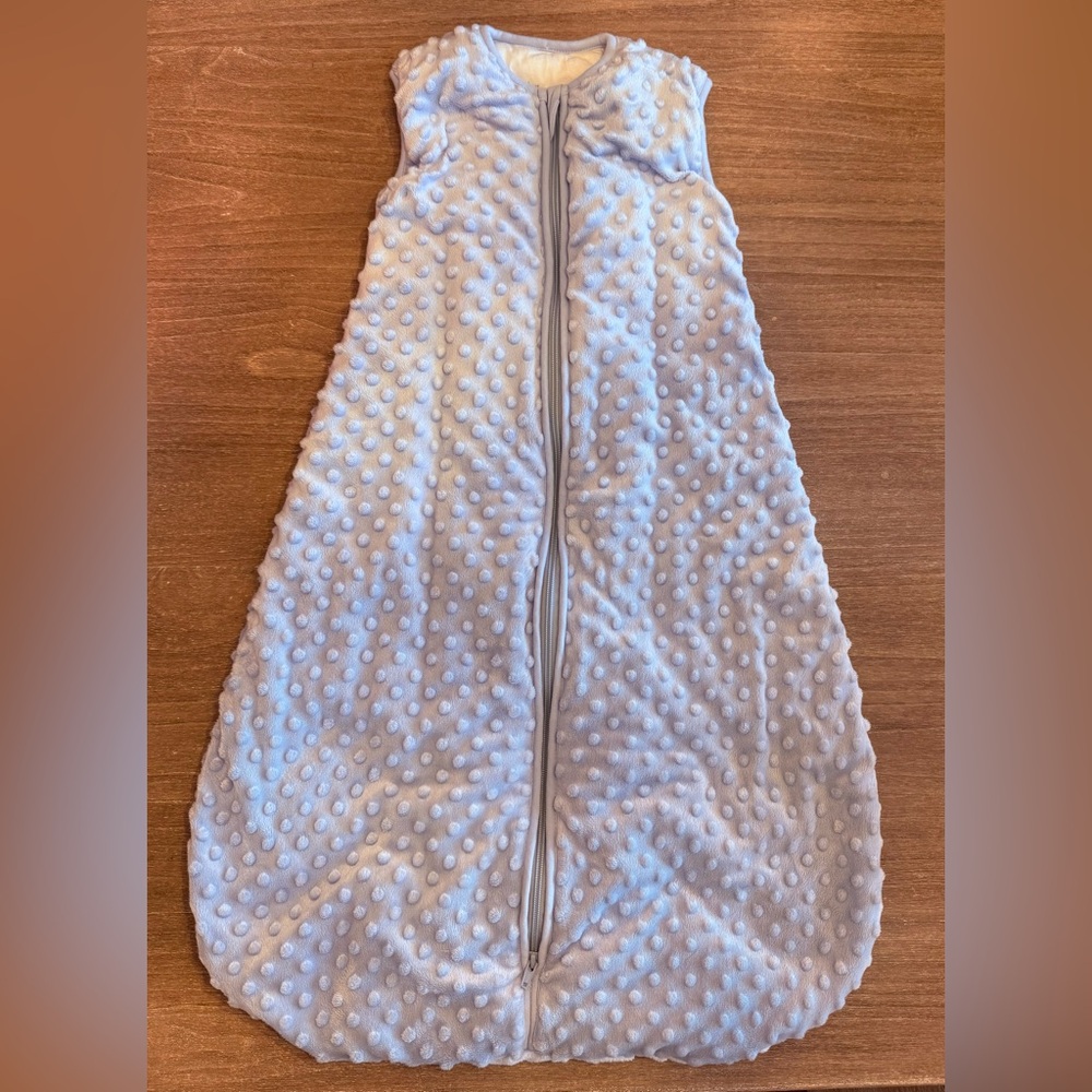 Baby in a Bag Sleep Sack Earthwalk Design Winter Minky Size Medium/Light Blue